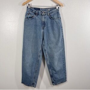 Vintage 90's Levi's 572 Orange Tab Baggy Jeans‎ Made in USA Mens 27x28